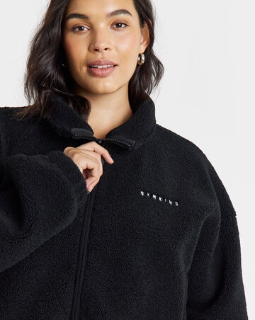 Gym King Linear Cropped Borg Full Zip