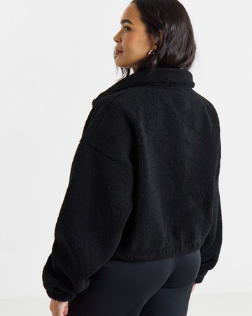 Gym King Linear Cropped Borg Full Zip