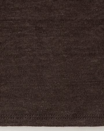 Mango Linen Top With Draped Neck