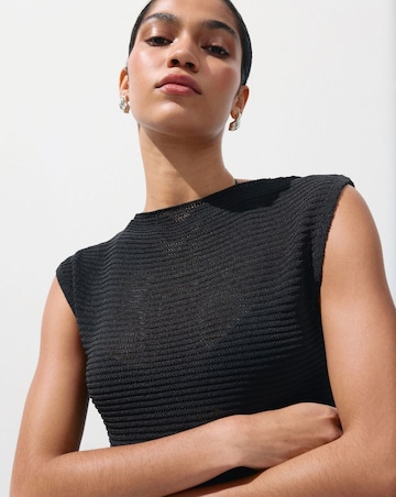 Mango Short-Sleeved Knitted Top
