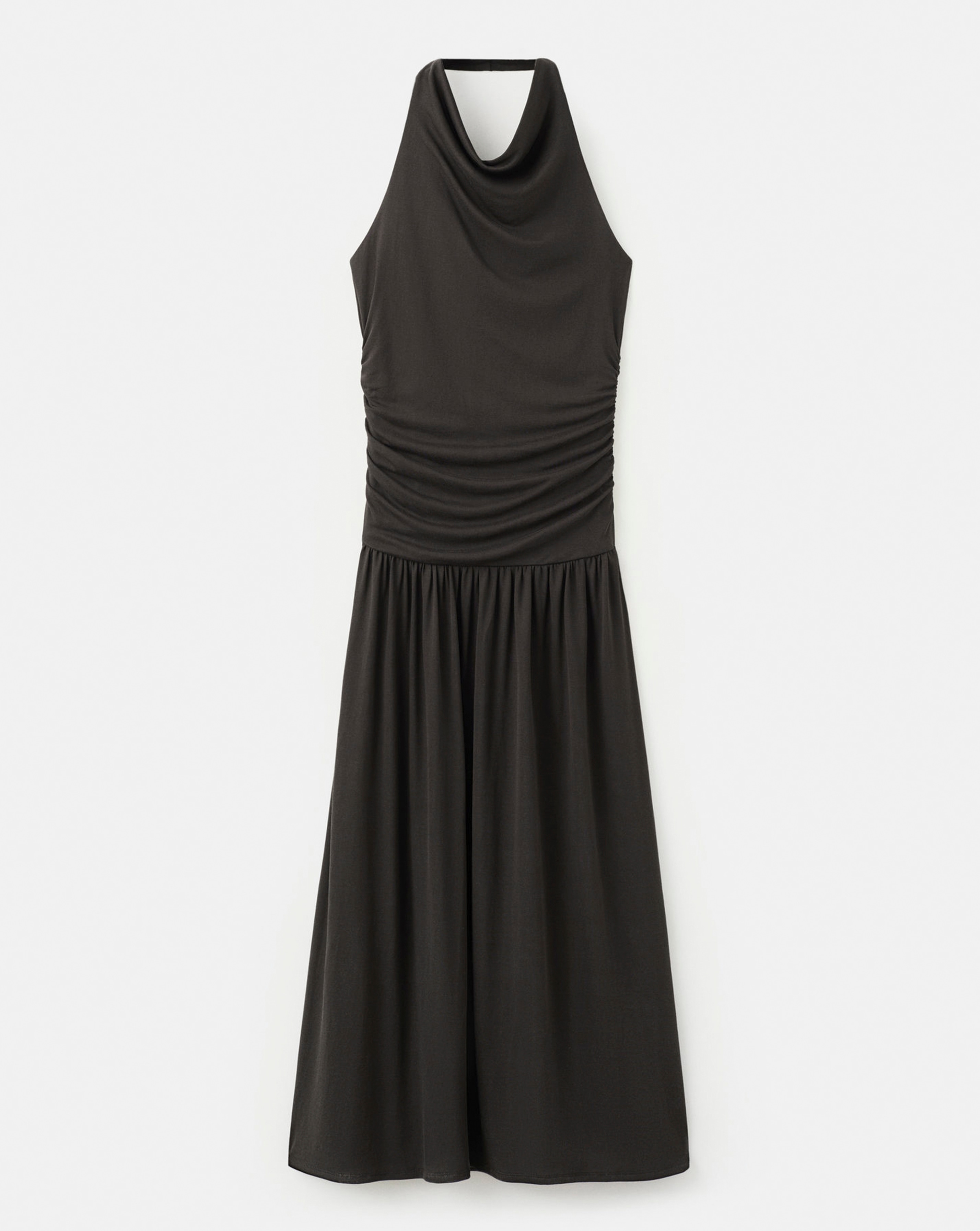 Mango Draped Halter Dress