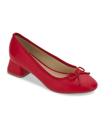 Flexi Sole Bow Trim Ballerina Court Shoes Extra Wide EEE Fit | Simply Be