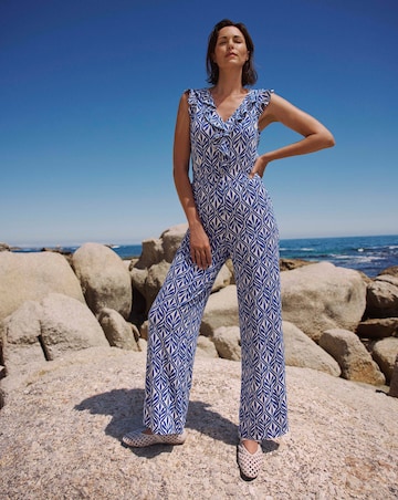 Sosandar Ruffle Front Jumpsuit
