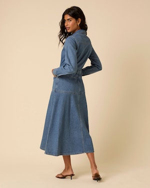 Nobody's Child Lee Denim Midi Dress - Image 5