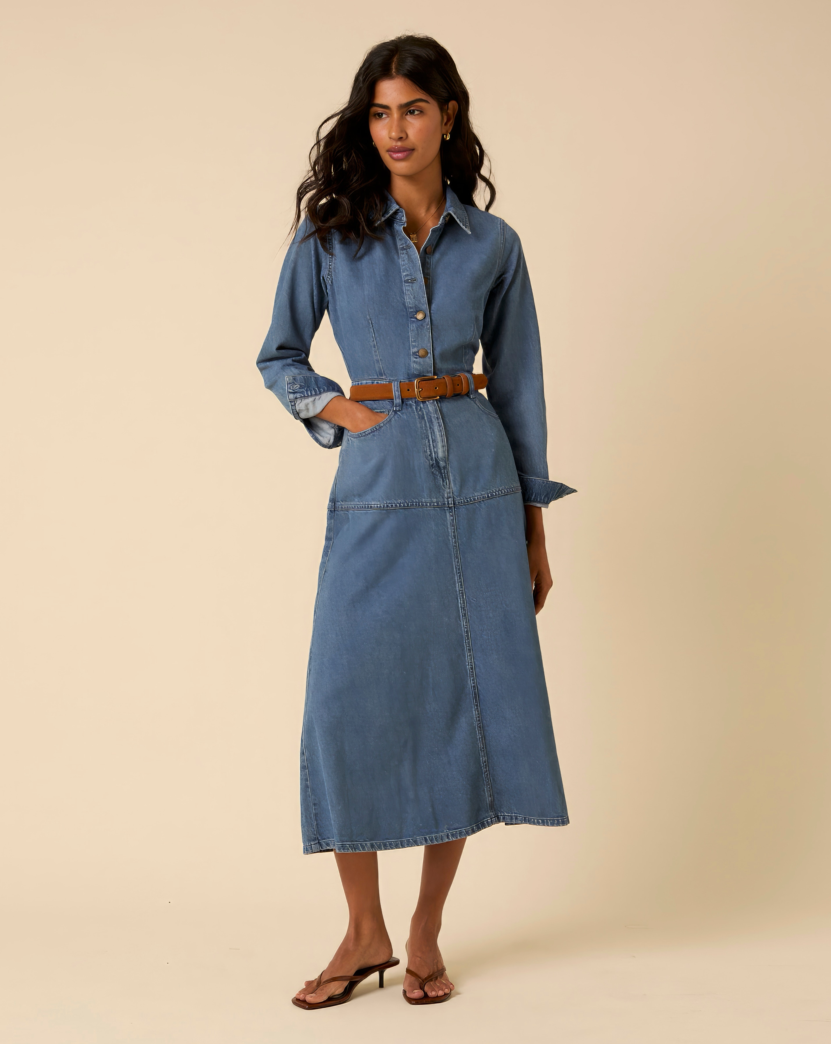Nobody's Child Lee Denim Midi Dress