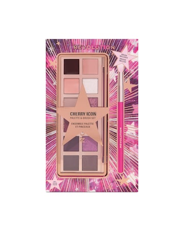 Revolution Cherry Icon Eye Shadow Palette and Brush Set