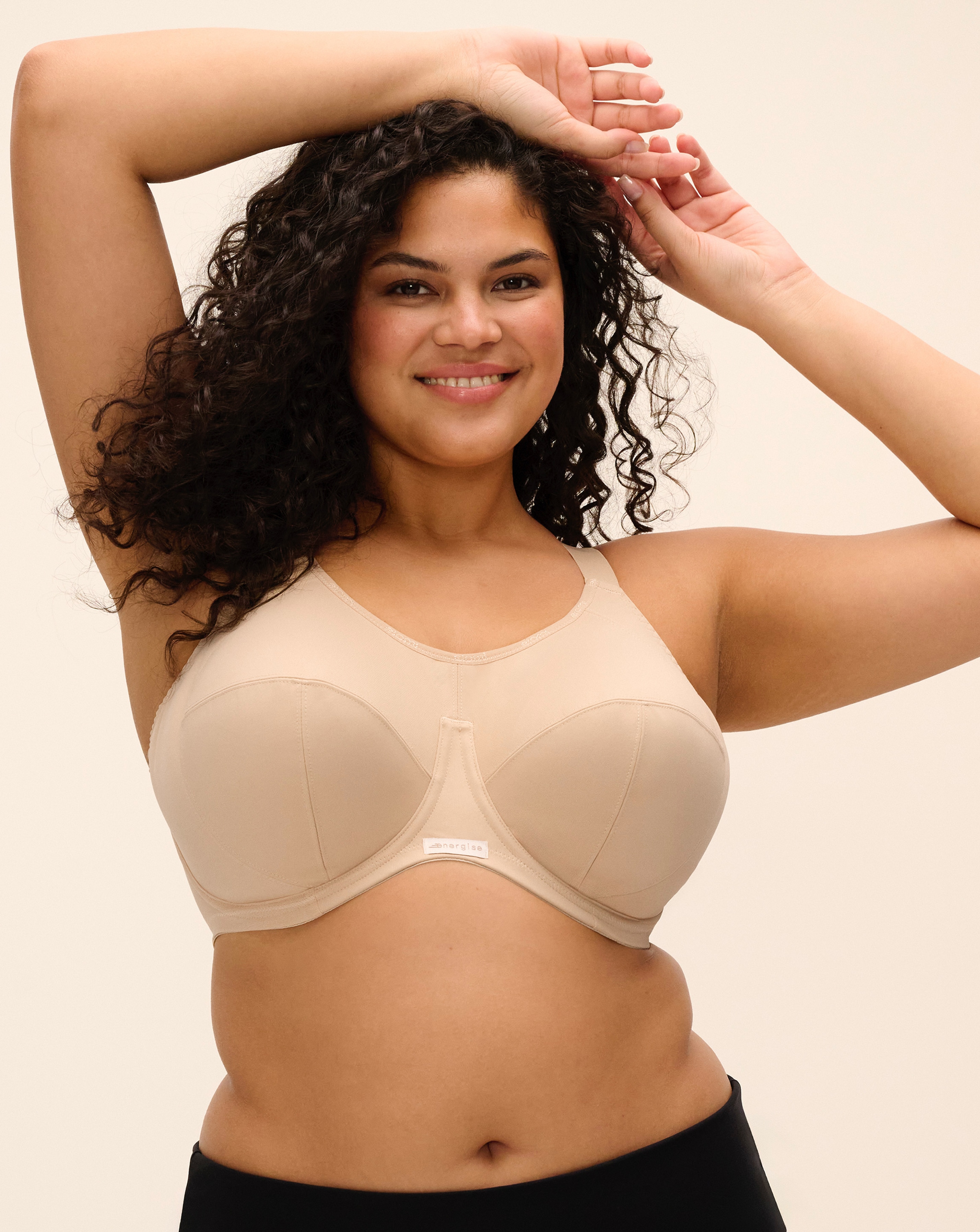 New In - Elomi Energise Wired Sport Bra Nude - Nude