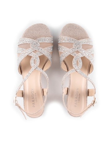 Paradox London Nadia Wide E Fit Block Heel Sandal