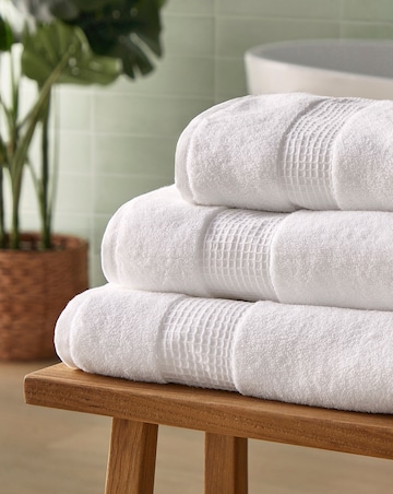 Silentnight Luxury Waffle Border Cotton Towel