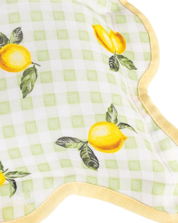 Furn. Fruits Lemons Check Outdoor Cushion