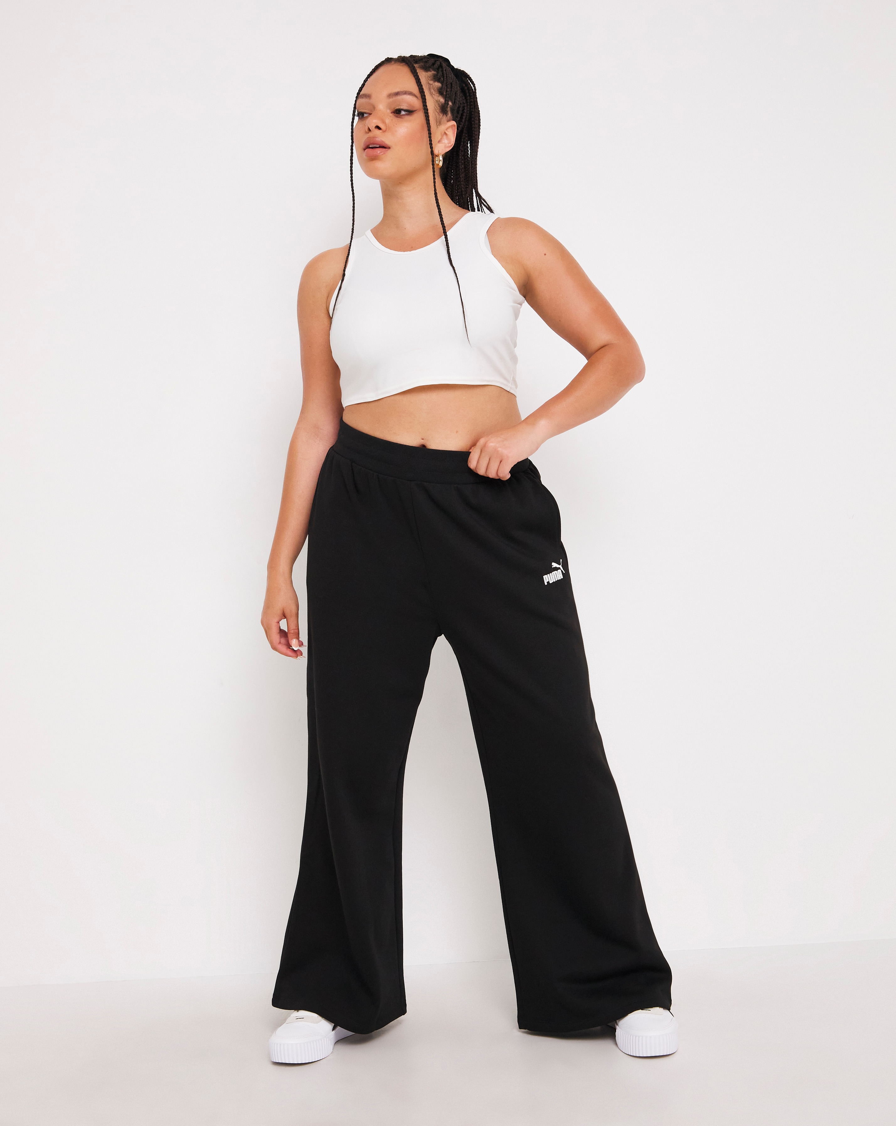 Puma Essentials Embroidered Wide Pants