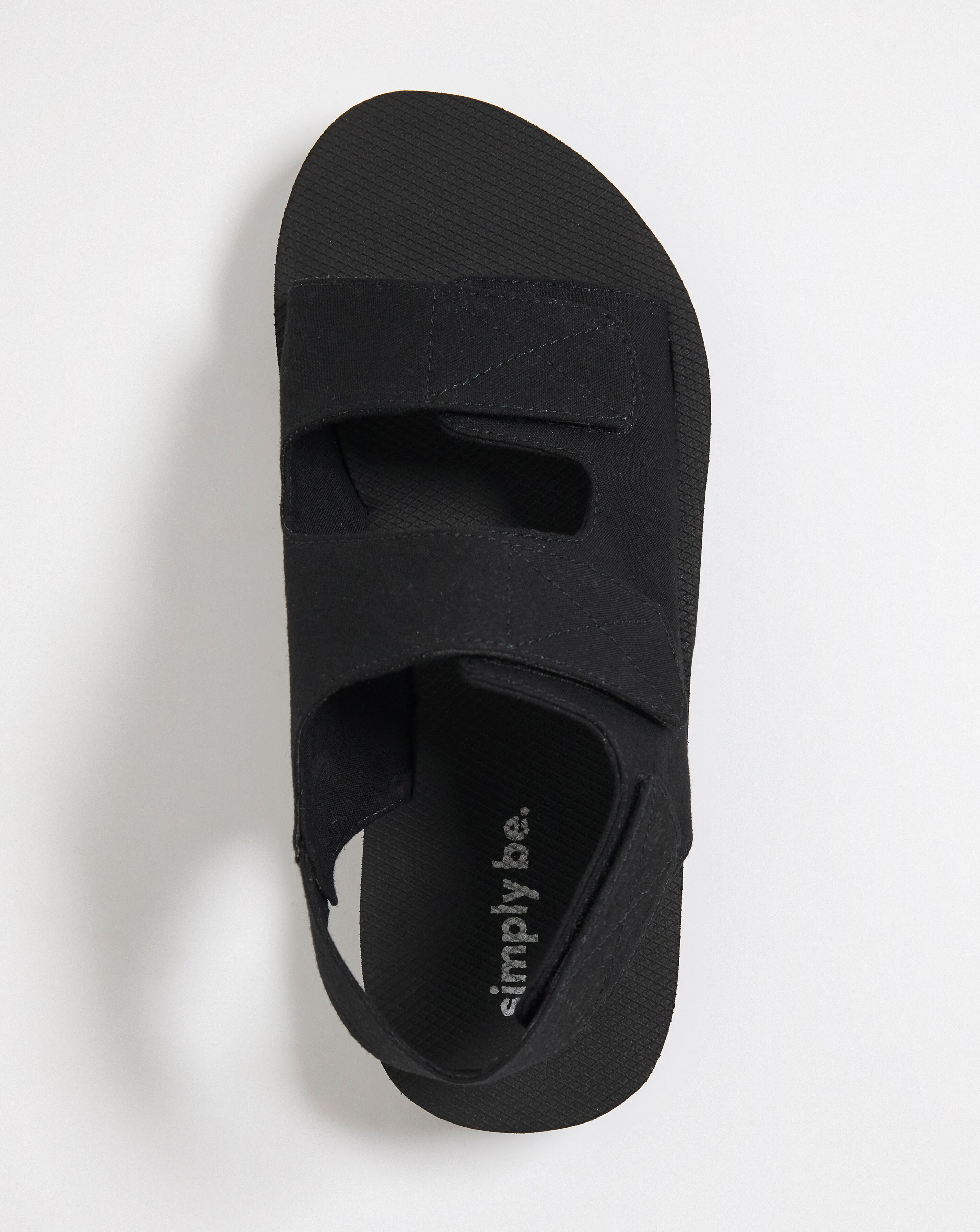 Plain black sandals sales flat