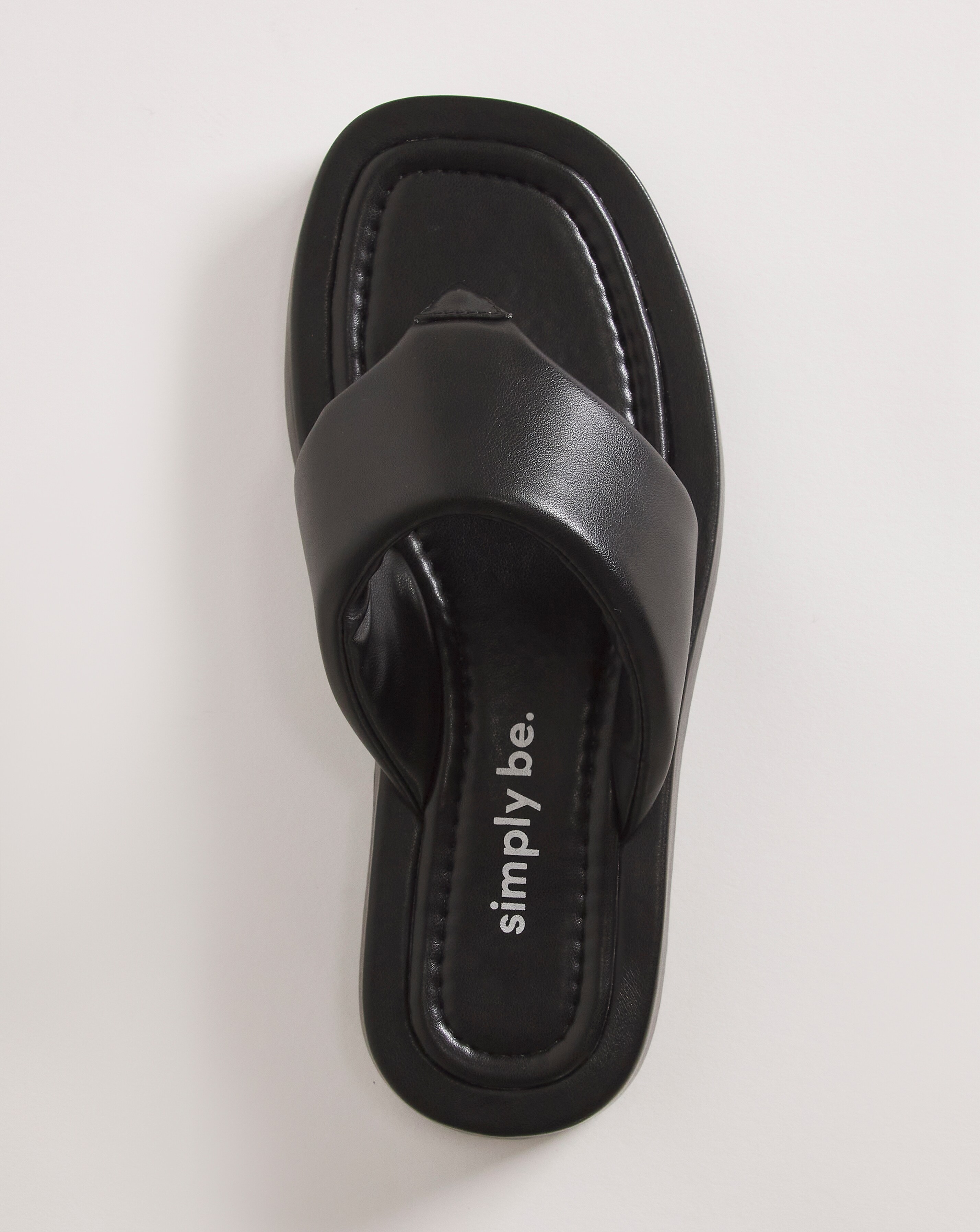 Shalia Volume Toe Post Flat Sandals Ex Wide Fit Simply Comfort