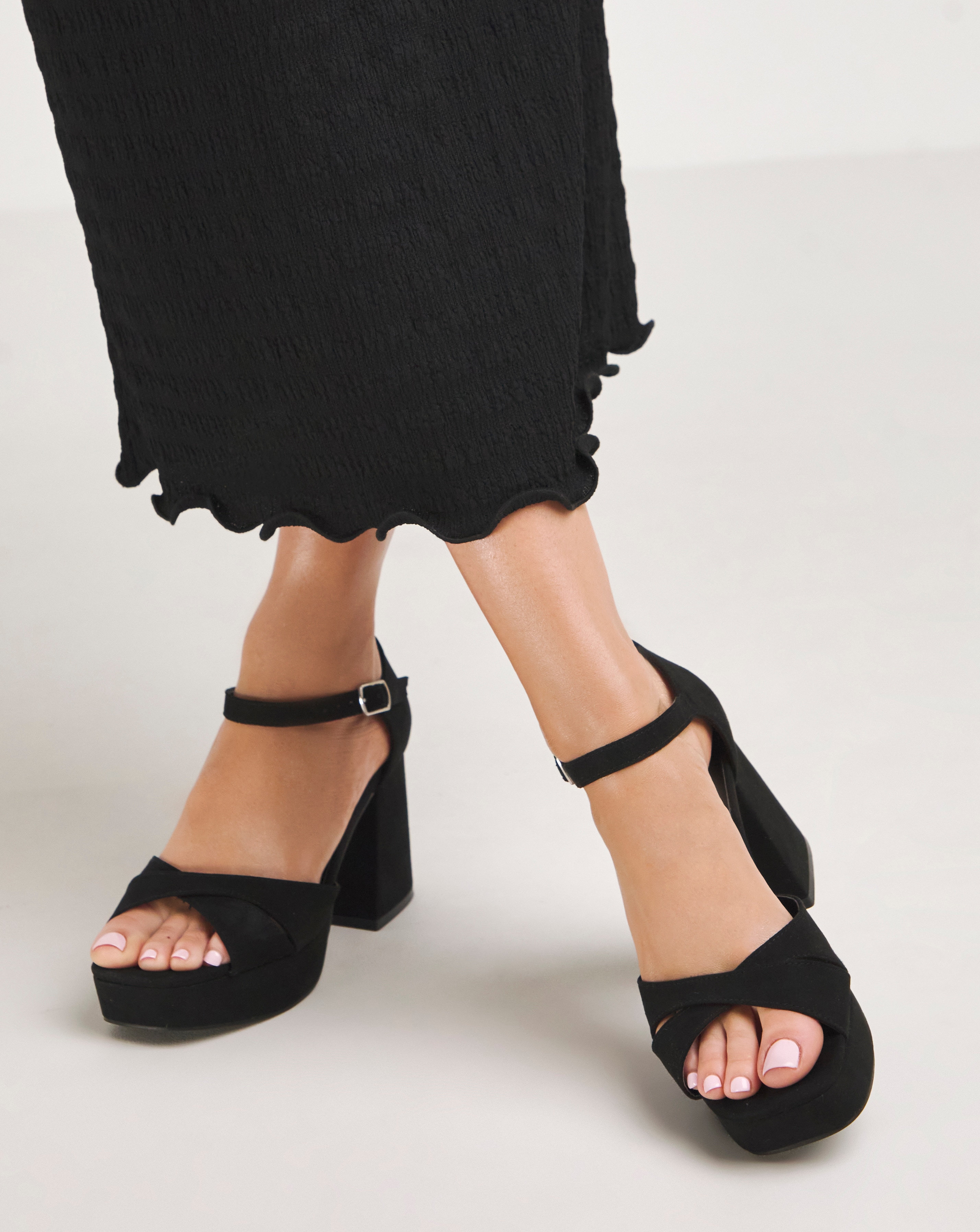 Cross Platform Heeled Sandals Standard