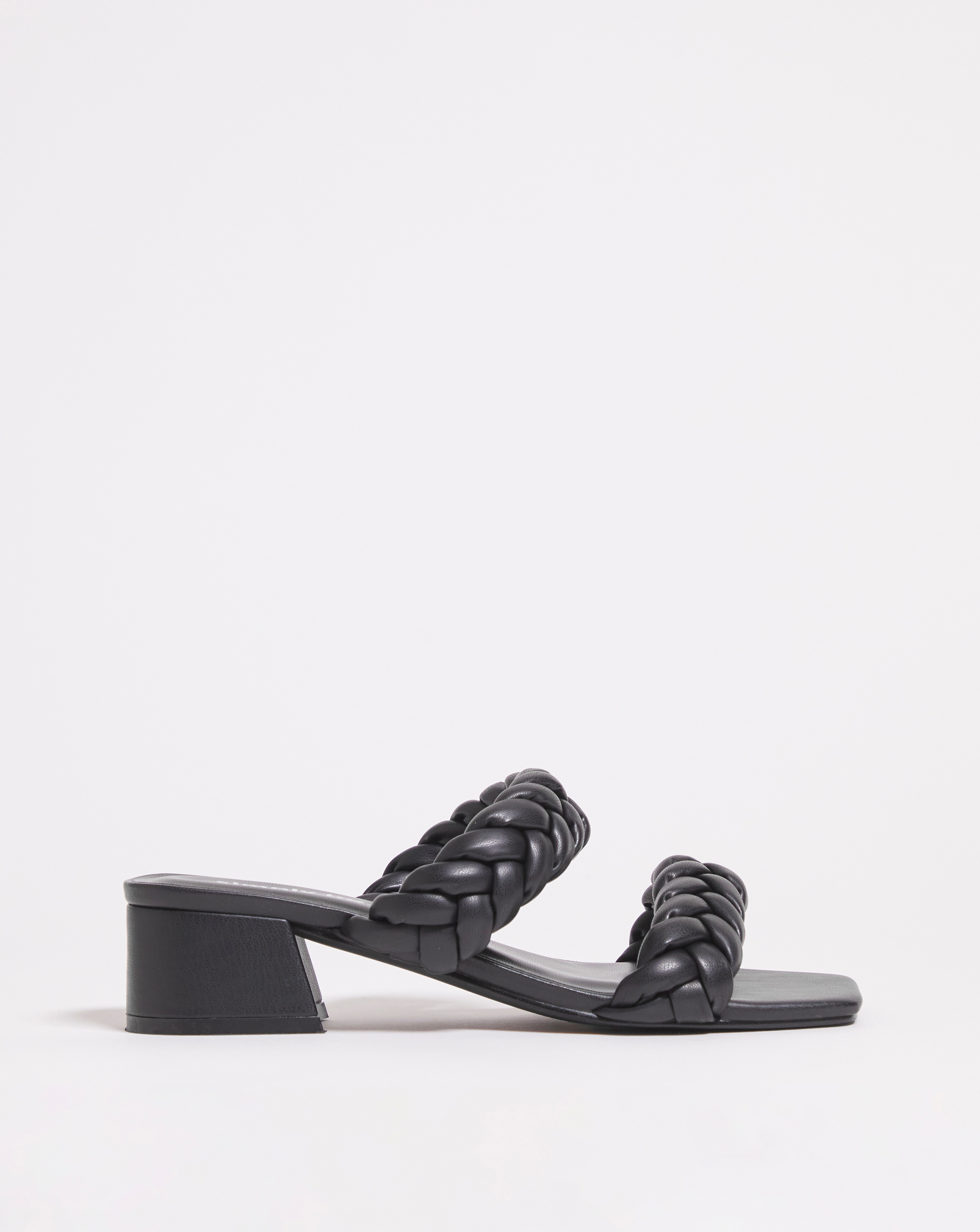 Simply Be Plaited Low Heeled Sandals Wide In Black | UK Size 6 Women's