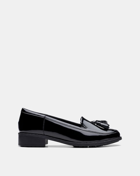 Clarks Havisham Patent Loafer Wide Fit - Black Patent