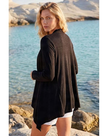 Roman Waterfall Front Jersey Cardigan