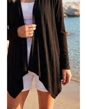 Roman Waterfall Front Jersey Cardigan