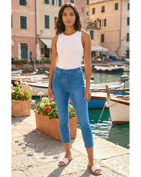 Roman Cropped Stretch Denim Jegging