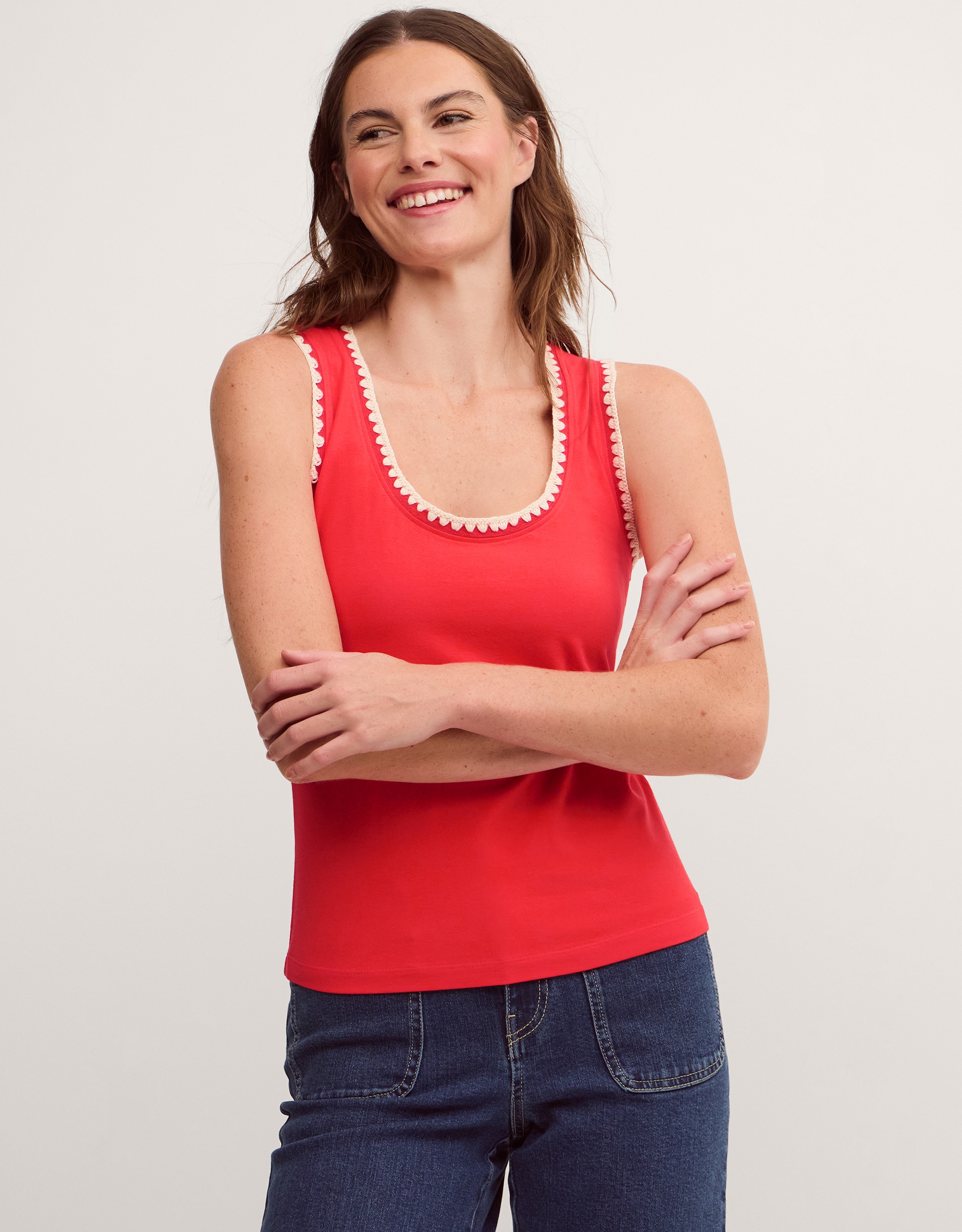 New In - Monsoon Teri Contrast Stitch Jersey Top