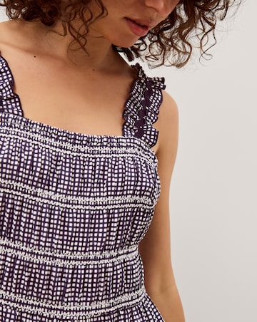 Monsoon Glori Gingham Jersey Midi Dress