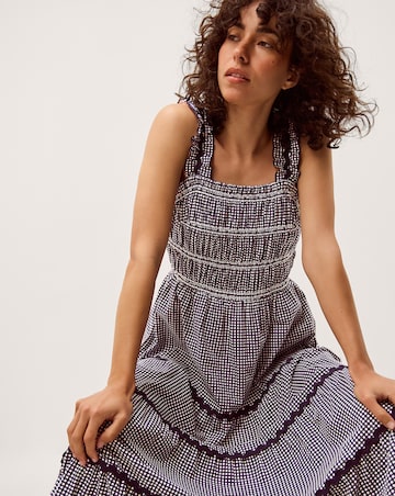 Monsoon Glori Gingham Jersey Midi Dress