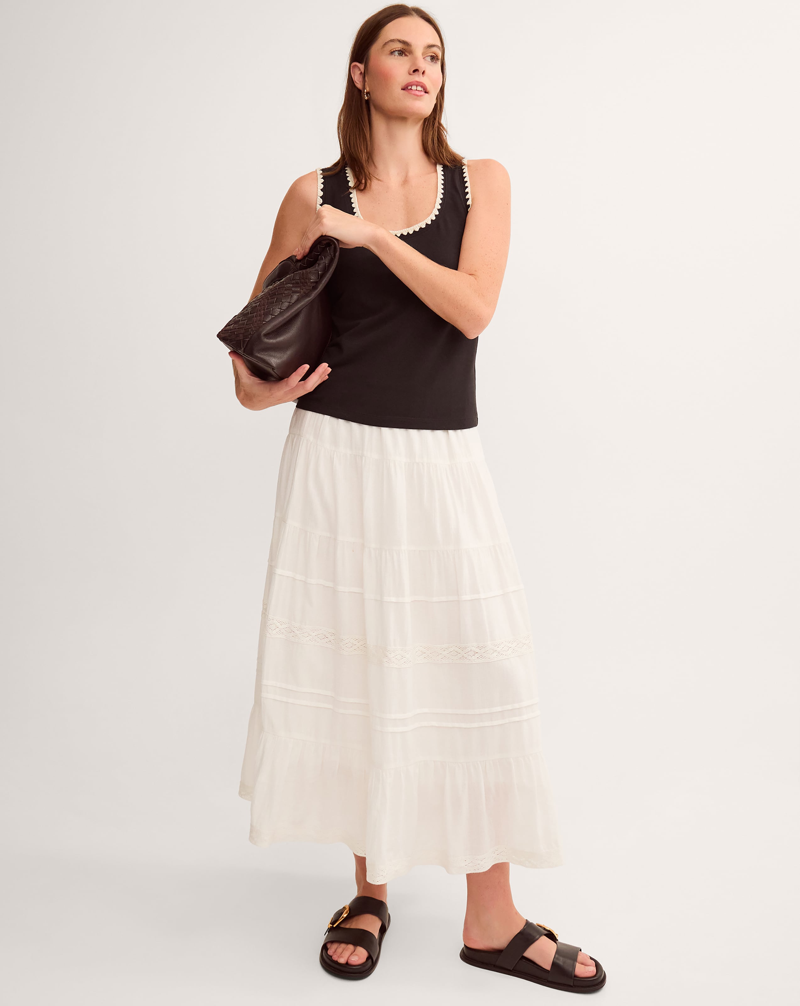 New In - Monsoon Maria Tiered Maxi Skirt