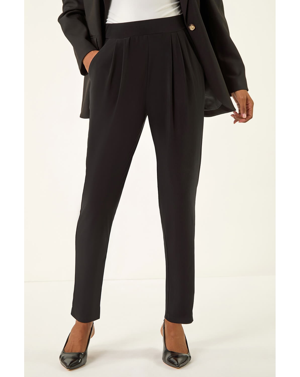 New In - Roman Jersey Elastic Waist Harem Trouser