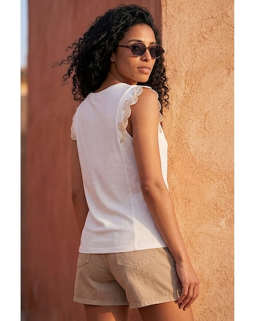 Roman Embroidered Frill Top