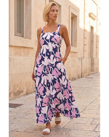 Roman Floral Strappy Maxi Dress