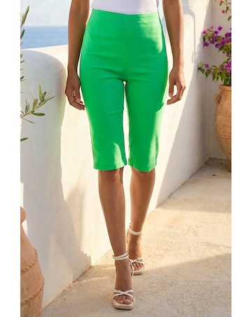 Roman Knee Length Elastic Waist Shorts