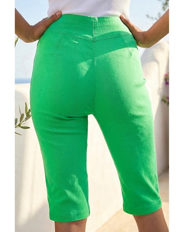 Roman Knee Length Elastic Waist Shorts