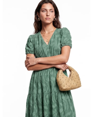 Lovedrobe Floral Burnout Midi Dress