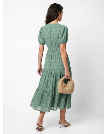 Lovedrobe Floral Burnout Midi Dress