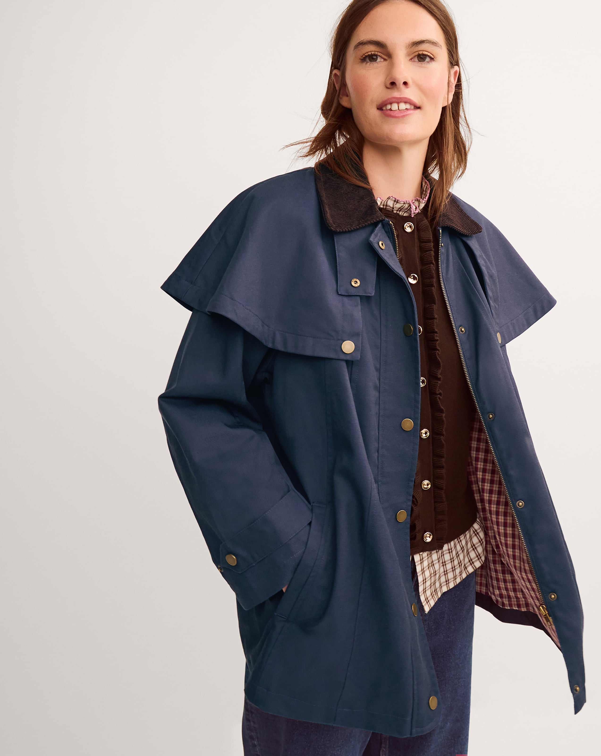New In - Monsoon Carly Cape Barn Jacket