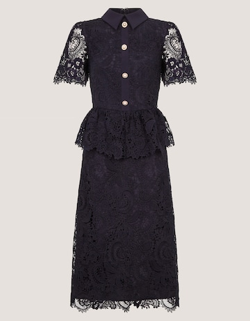 Monsoon Alice Lace Peplum Midi Dress