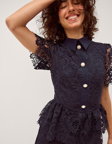 Monsoon Alice Lace Peplum Midi Dress