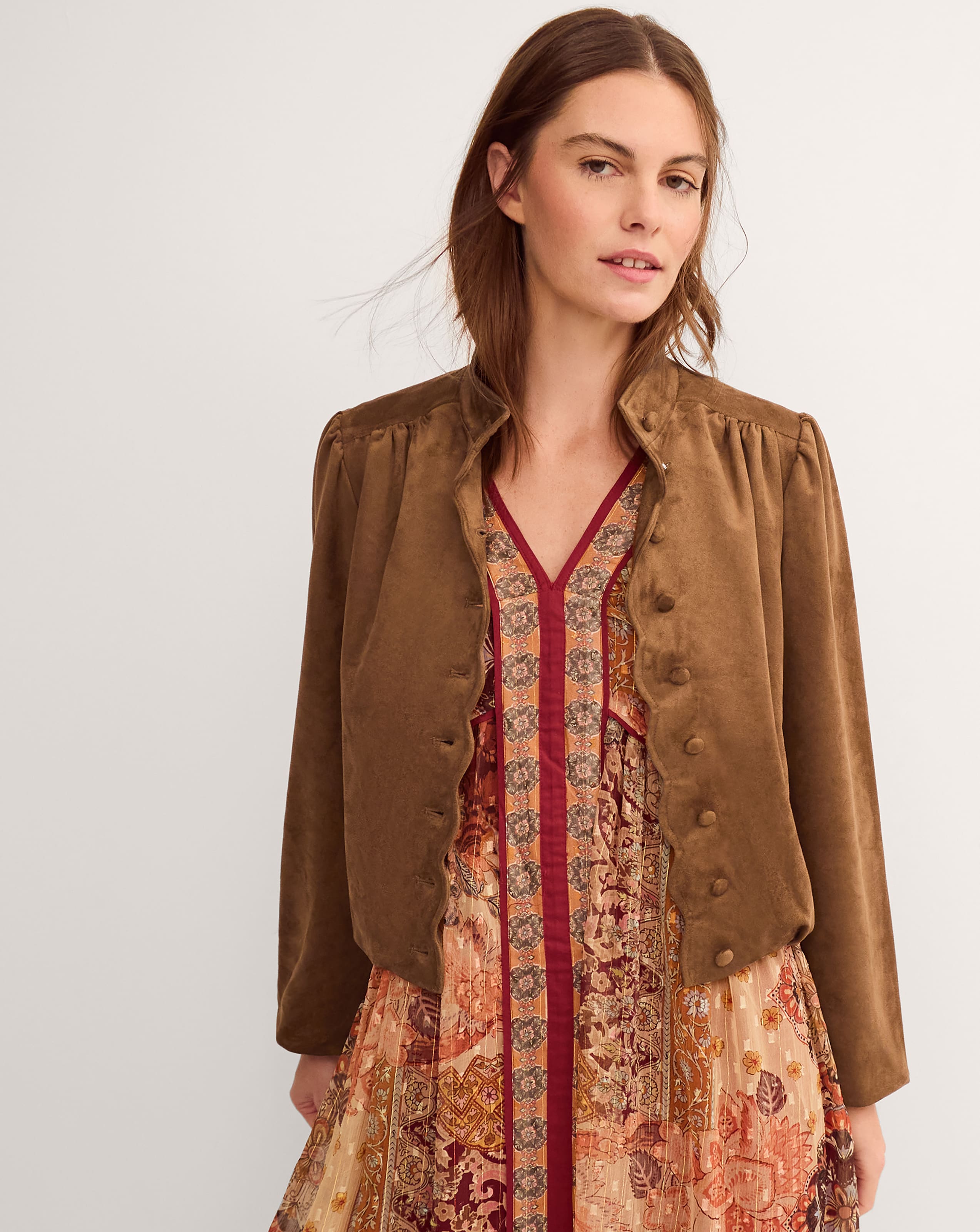 Monsoon Lucia Faux Suede Jacket