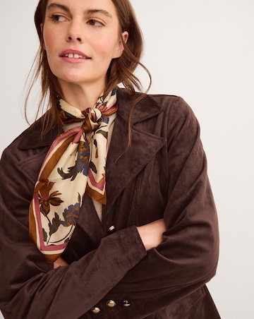 Monsoon Eva Faux Suede Longline Jacket
