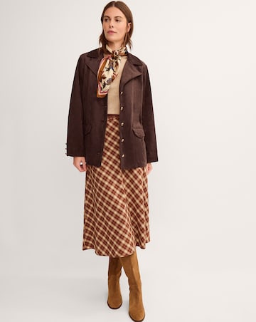 Monsoon Eva Faux Suede Longline Jacket