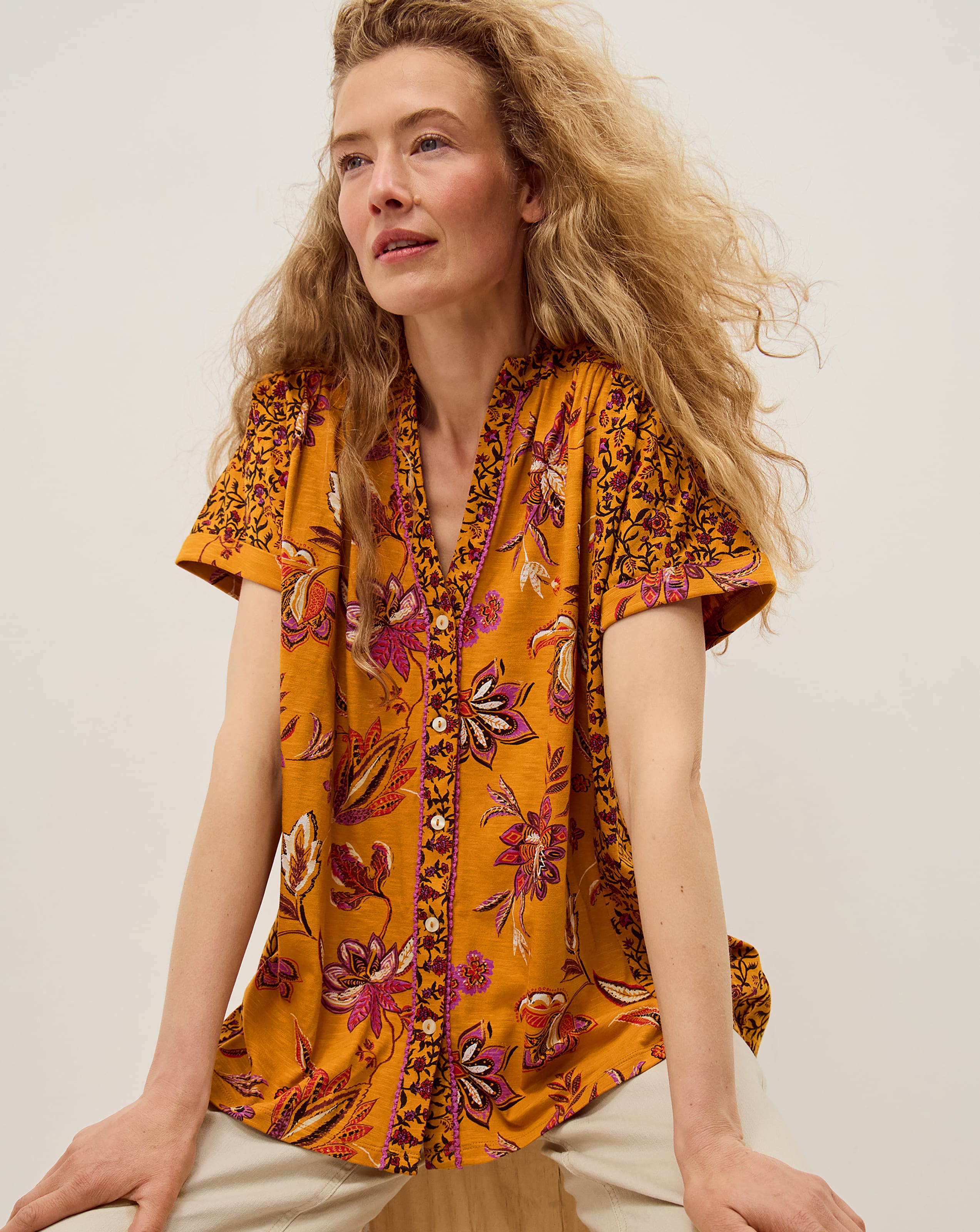 New In - Monsoon Zainab Floral Print Jersey Top