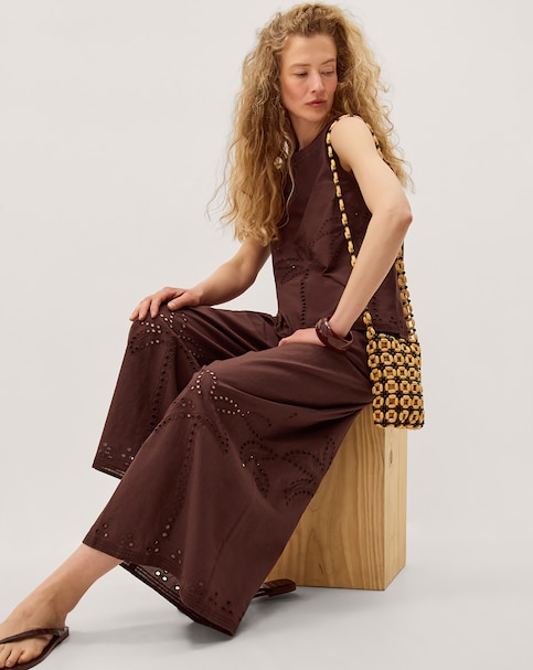 Monsoon Eden Cutwork Wide Leg Trousers