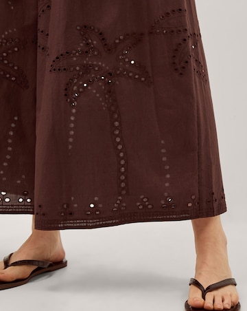 Monsoon Eden Cutwork Wide Leg Trousers