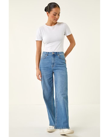 Roman Petite Wide Leg Jeans