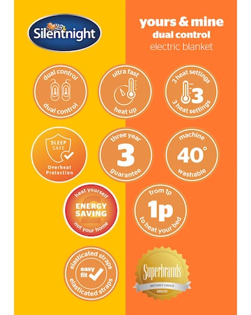 Silentnight Yours&Mine Dual Control Electric Blanket