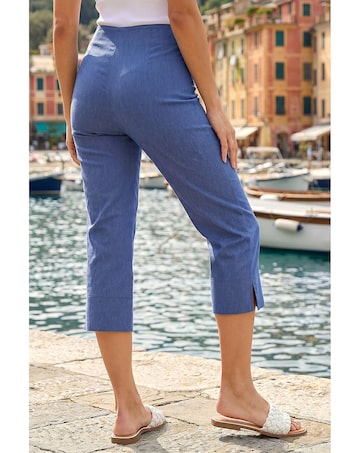 Roman Denim Side Split Stretch Trouser
