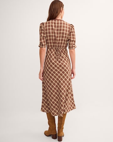 Monsoon Frankie Check Print Midi Dress