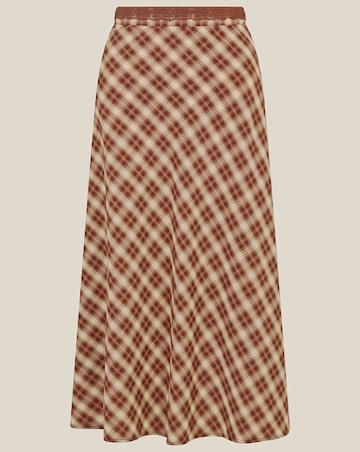 Monsoon Frankie Check Print Midi Skirt