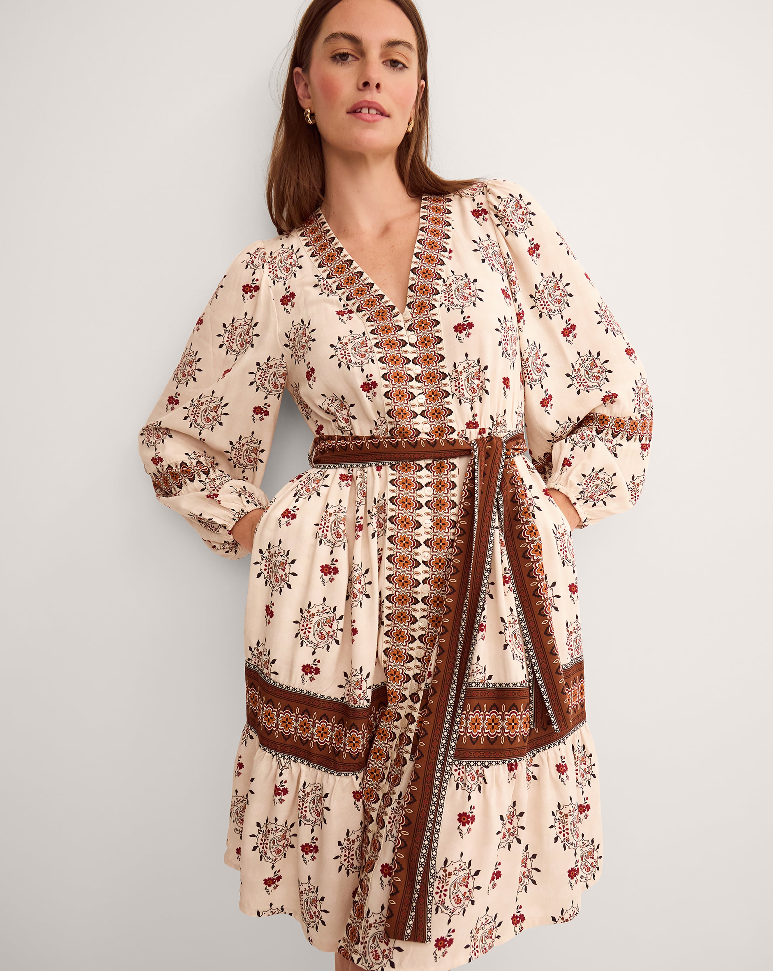Monsoon Carrie Floral Print Mini Dress