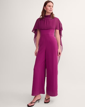 Monsoon Valerie Cape Wide Leg Jumpsuit